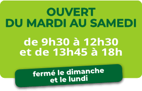 Ouvert du lundi au samedi de 9h30 à 18h